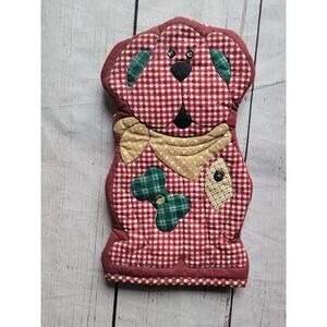 Franco Kitchen Oven Mitt Potholder Dog Puppy Red Puppy Dog